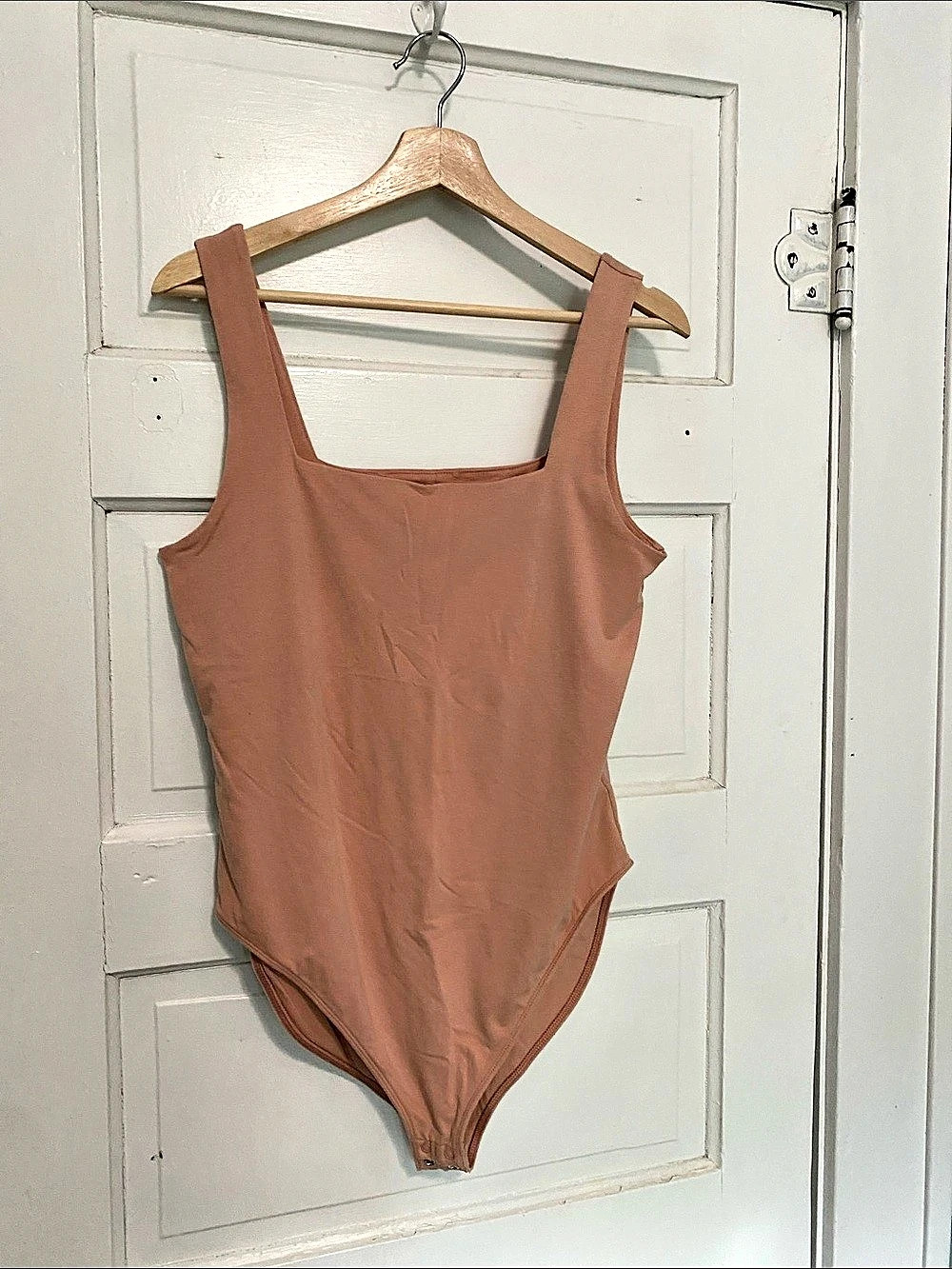 Old Navy Square-Neck Tank Top Bodysuit, Dusty Rose, Size Large